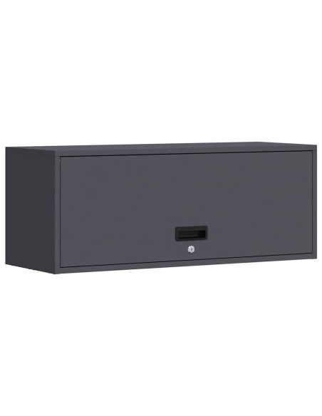 Armadio a muro per garage Antracite 90 x 33 x 35 cm