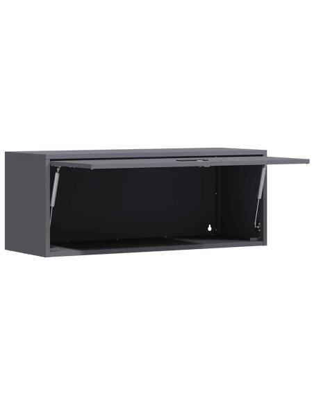 Armadio a muro per garage Antracite 90 x 33 x 35 cm