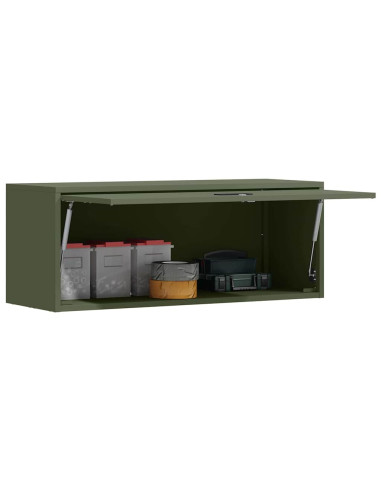 Armadio a muro per garage Oliver verde 90 x 33 x 35 cm