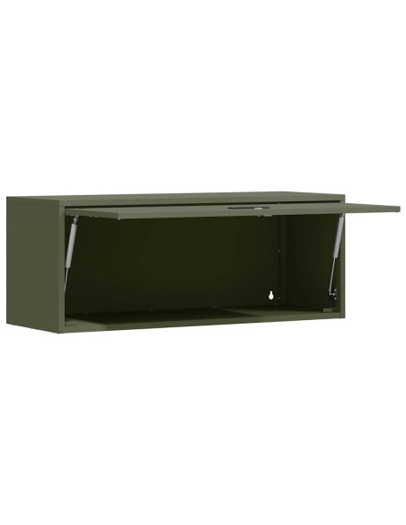 Armadio a muro per garage Oliver verde 90 x 33 x 35 cm