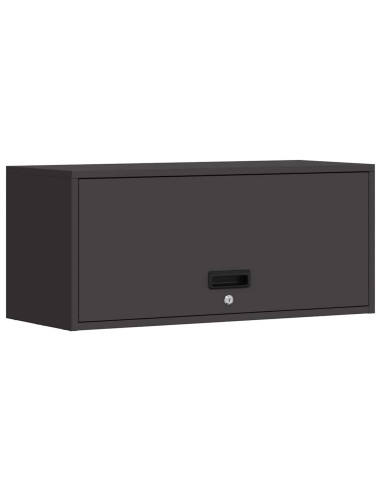 Armadio a muro per garage Nero 80 x 33 x 35 cm