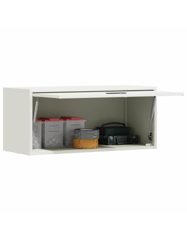 Armadio a muro per garage Bianco 80 x 33 x 35 cm