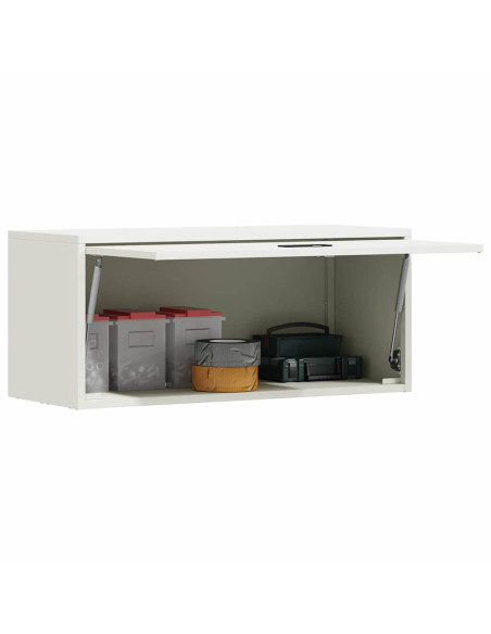 Armadio a muro per garage Bianco 80 x 33 x 35 cm