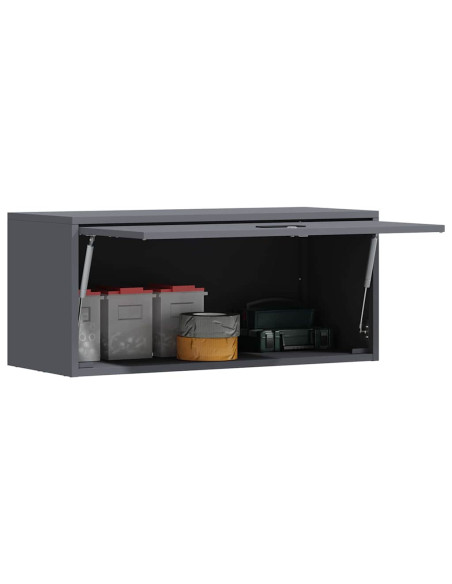Armadio a muro per garage Antracite 80 x 33 x 35 cm