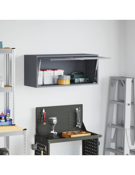 Armadio a muro per garage Antracite 80 x 33 x 35 cm