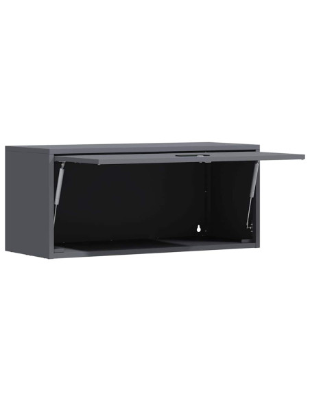Armadio a muro per garage Antracite 80 x 33 x 35 cm