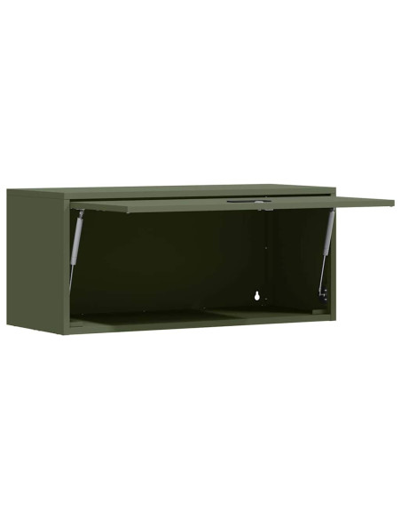 Armadio a muro per garage Oliver verde 80 x 33 x 35 cm