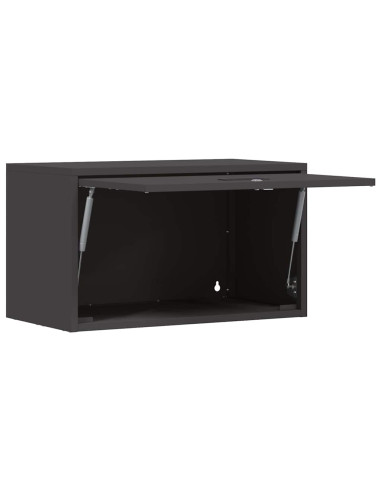 Armadio a muro per garage Nero 60 x 33 x 35 cm