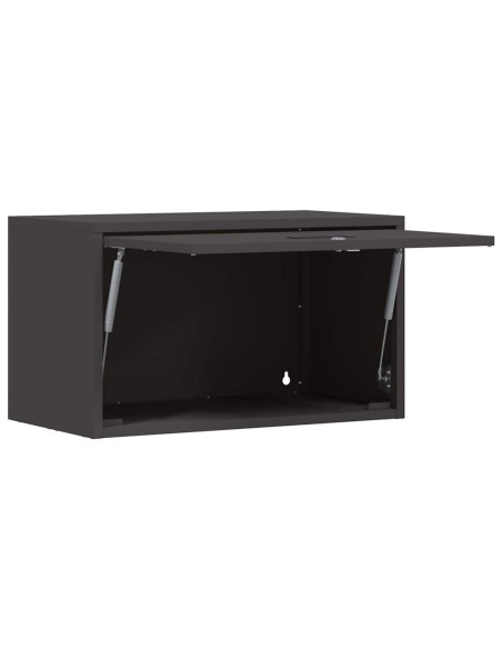 Armadio a muro per garage Nero 60 x 33 x 35 cm