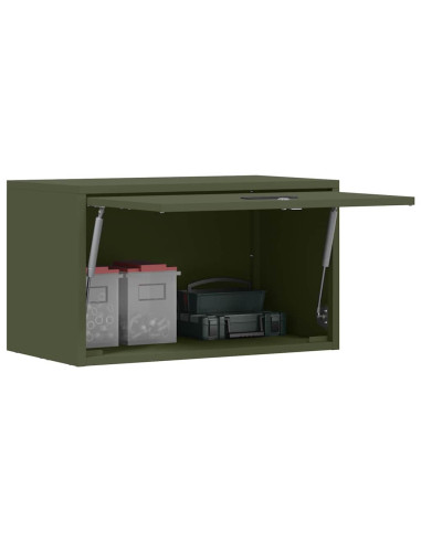 Armadio a muro per garage Oliver verde 60 x 33 x 35 cm