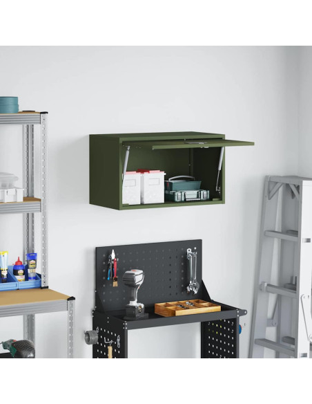 Armadio a muro per garage Oliver verde 60 x 33 x 35 cm