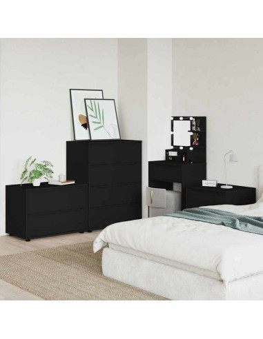 Armadio Nero 80 x 48 x 57 cm Legno multistrato