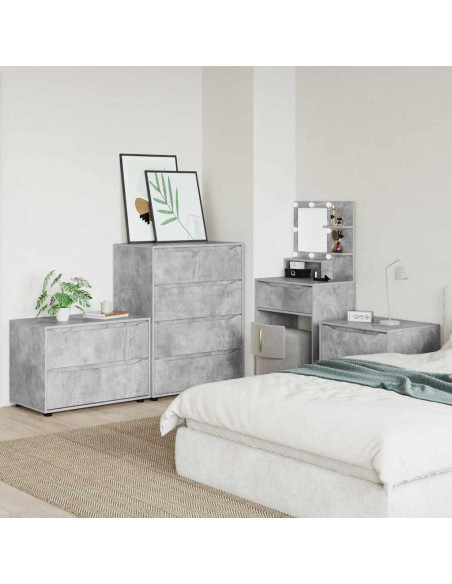Armadio Grigio cemento 80 x 48 x 57 cm Legno multistrato