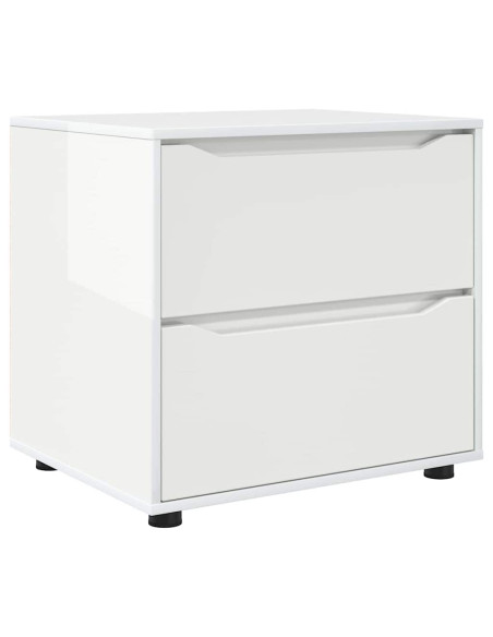 Armadio Bianco Lucido 60 x 48 x 57 cm Legno multistrato