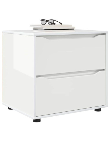 Armadio Bianco Lucido 60 x 48 x 57 cm Legno multistrato