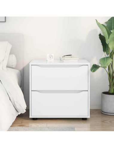 Armadio Bianco Lucido 60 x 48 x 57 cm Legno multistrato
