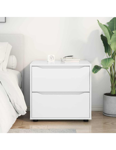 Armadio Bianco Lucido 60 x 48 x 57 cm Legno multistrato