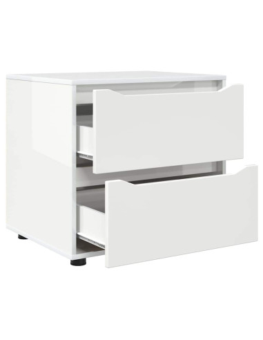 Armadio Bianco Lucido 60 x 48 x 57 cm Legno multistrato