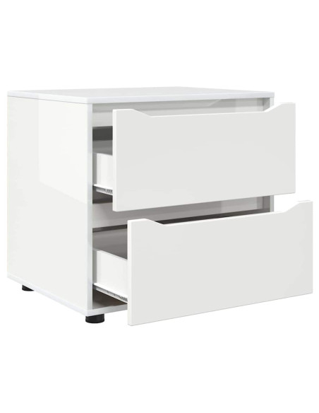 Armadio Bianco Lucido 60 x 48 x 57 cm Legno multistrato