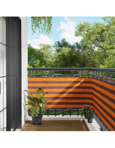 Schermo da balcone Arancione e Marrone 75 x 200 cm