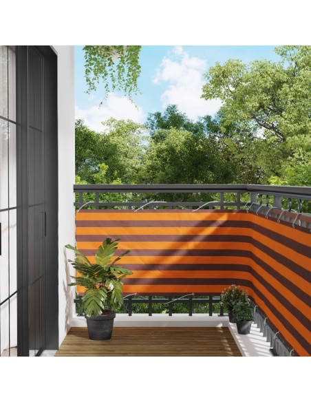 Schermo da balcone Arancione e Marrone 75 x 200 cm
