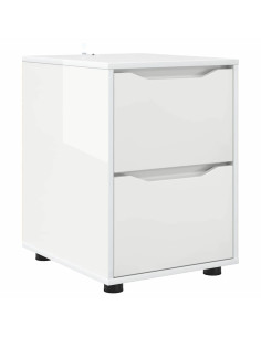 Armadio Bianco Lucido 40 x 48 x 57 cm Legno multistrato 2