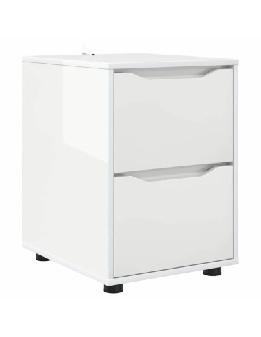 Armadio Bianco Lucido 40 x 48 x 57 cm Legno multistrato