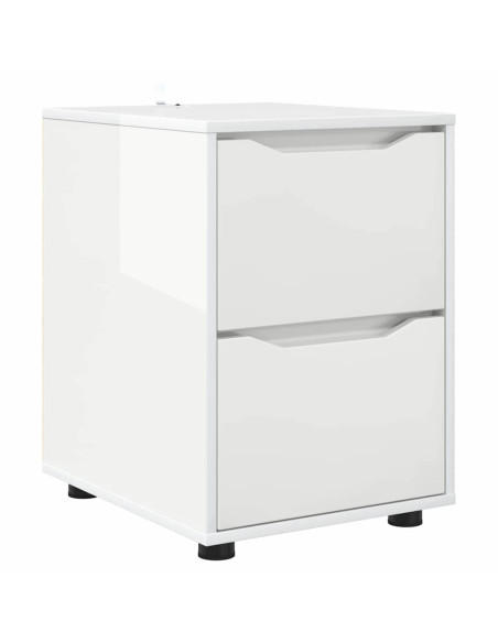 Armadio Bianco Lucido 40 x 48 x 57 cm Legno multistrato