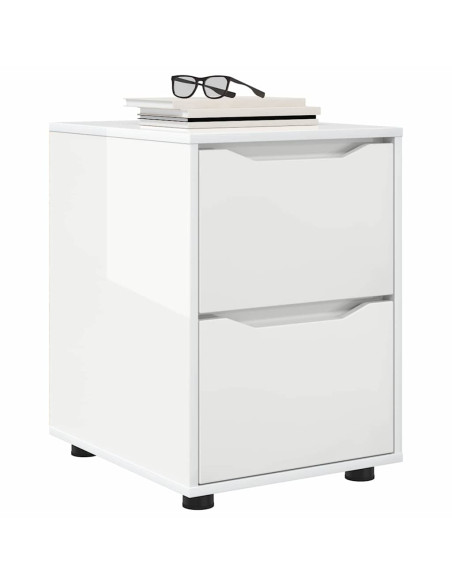 Armadio Bianco Lucido 40 x 48 x 57 cm Legno multistrato
