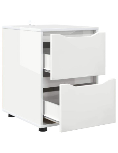 Armadio Bianco Lucido 40 x 48 x 57 cm Legno multistrato
