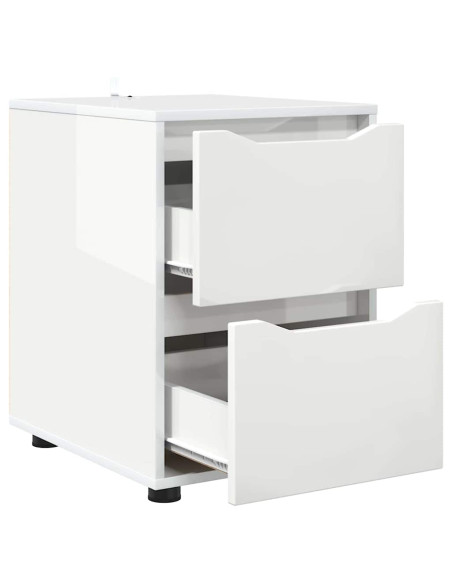 Armadio Bianco Lucido 40 x 48 x 57 cm Legno multistrato