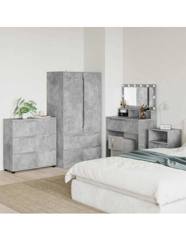 Armadio Grigio cemento 80 x 31 x 81 cm Legno multistrato