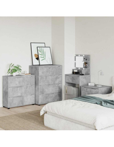 Armadio Grigio cemento 80 x 31 x 81 cm Legno multistrato