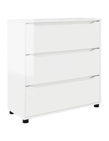 Armadio Bianco Lucido 80 x 31 x 81 cm Legno multistrato