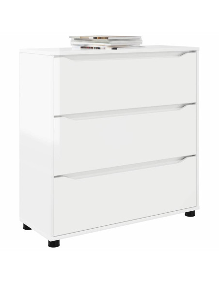 Armadio Bianco Lucido 80 x 31 x 81 cm Legno multistrato