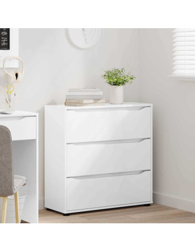 Armadio Bianco Lucido 80 x 31 x 81 cm Legno multistrato