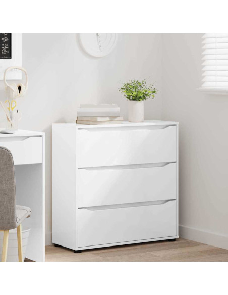 Armadio Bianco Lucido 80 x 31 x 81 cm Legno multistrato