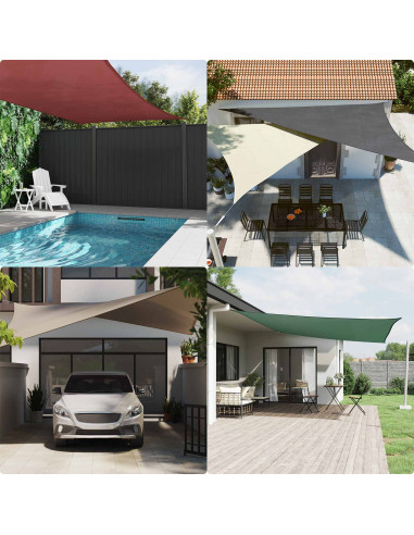 Vela da ombra solare Tortora 6 x 2,5 m 100% Poliestere Oxford