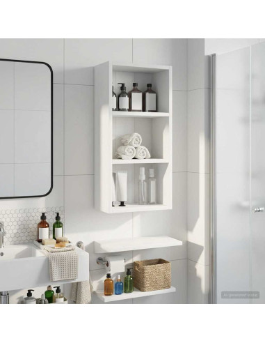 Armadio da bagno a muro Bianco 30 x 16 x 62,5 cm