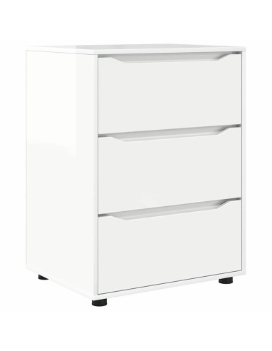 Armadio Bianco Lucido 60 x 48 x 81 cm Legno multistrato