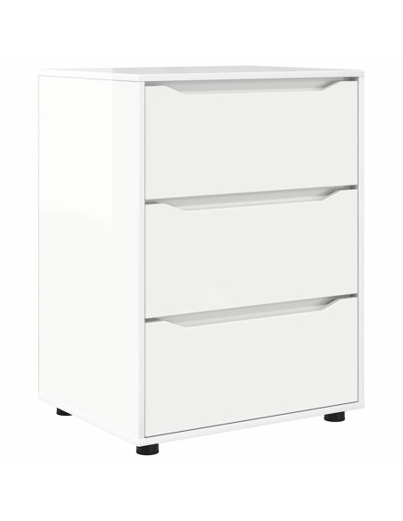 Armadio Bianco Lucido 60 x 48 x 81 cm Legno multistrato