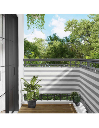 Schermo da balcone Grigio chiaro e bianco 75 x 200 cm