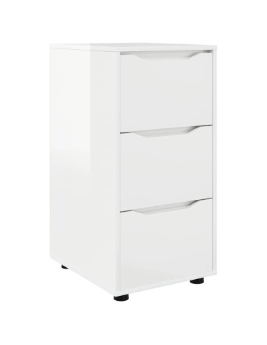 Armadio Bianco Lucido 40 x 48 x 81 cm Legno multistrato