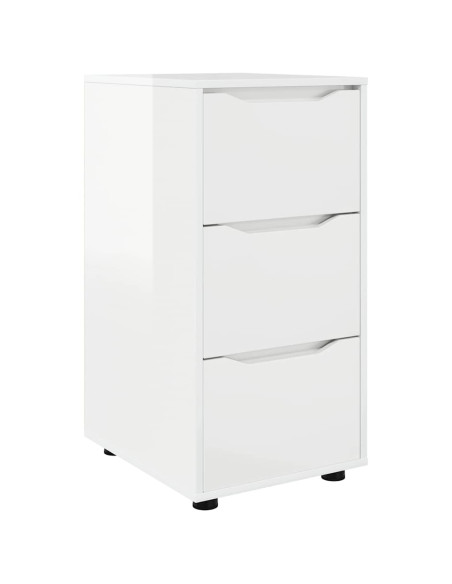 Armadio Bianco Lucido 40 x 48 x 81 cm Legno multistrato