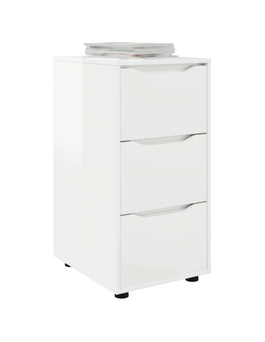Armadio Bianco Lucido 40 x 48 x 81 cm Legno multistrato