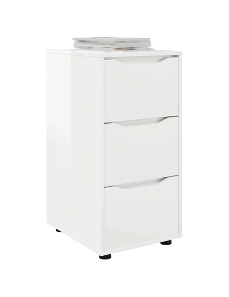 Armadio Bianco Lucido 40 x 48 x 81 cm Legno multistrato