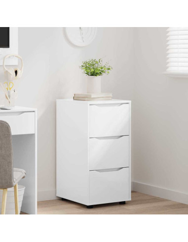 Armadio Bianco Lucido 40 x 48 x 81 cm Legno multistrato