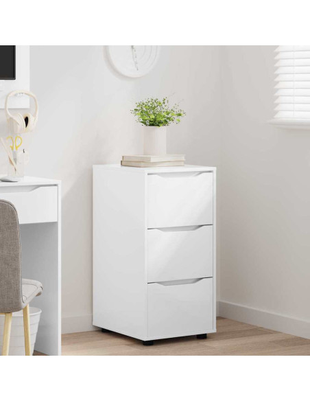 Armadio Bianco Lucido 40 x 48 x 81 cm Legno multistrato
