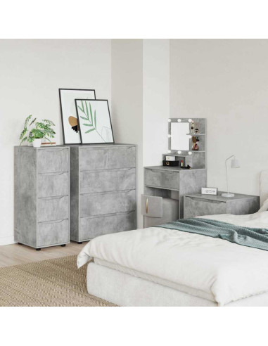 Armadio Grigio cemento 40 x 48 x 105 cm Legno multistrato
