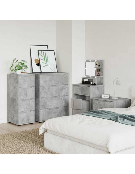 Armadio Grigio cemento 40 x 48 x 105 cm Legno multistrato
